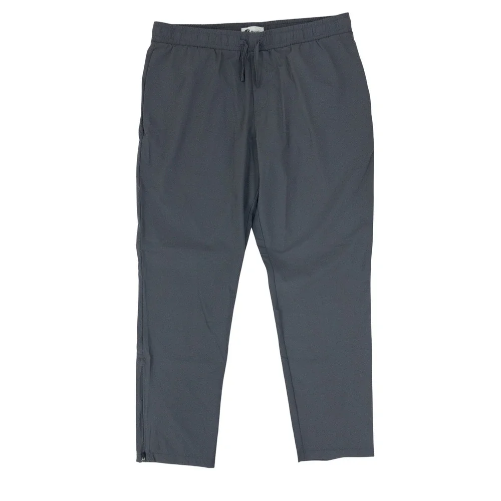 MuskOx Track Pants Mens XL Gray Elastic Waist Ankle Zip Drawstring Activewear